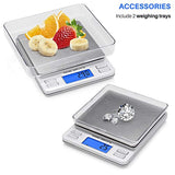 Smart Weigh Digital Pro Pocket Scale with Back-Lit LCD Display, Tare, Hold and PCS Features, 2000 x 0.1g
