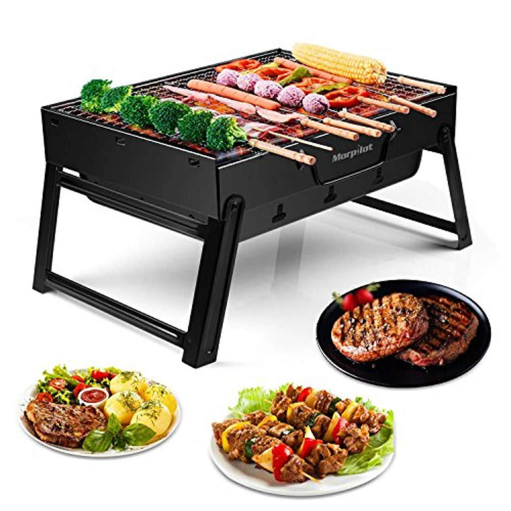 Morpilot Barbecue Charcoal Grill Folding Portable Lightweight BBQ Tools for Outdoor Cooking Picnics Camping Hiking Tailgating Backpacking