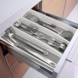 Sorbus Utensil Drawer Organizer, Expandable Cutlery Drawer Trays for Silverware, Serving Utensils, Multi-Purpose Storage for Kitchen, Office, Bathroom Supplies (Utensil Drawer Organizer - White)