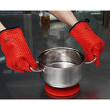 Chefaith Silicone Kitchen Gloves [Barbecue Shredding Smoker Meat Gloves] for Cooking, Baking, BBQ, Grilling [Free Pot Holder as Bonus]- Heat Resistant (Up to 480°F) Oven Mitts, Best Protection Ever