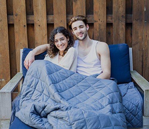 Pine & River Weighted Blanket - | Enjoy Quality Sleep - (60"x80" - 20 lb) | 100% Breathable Percale Cotton | (Perfect for 180+ lb Individual)