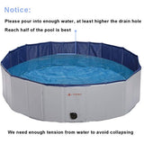 PUPTECK Foldable Dog Swimming Pool - Outdoor Portable Pet Bathing Tub