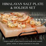 Charcoal Companion CC6064 Himalayan Salt Plate & Holder Set