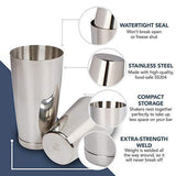 Boston Shaker: Professional Stainless Steel Cocktail Shaker Set, including 18oz Unweighted & 28oz Weighted Shaker Tins