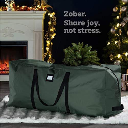 Premium Christmas Tree Storage Bag - Fits Up to 7.5 ft Tall Artificial Disassembled Trees, Durable Handles & Sleek Dual Zipper by ZOBER