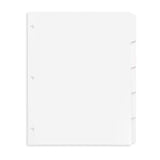 Blue Summit Supplies 3 Ring Binder Dividers with Reinforced Edge, 1/5 Cut Tabs, Letter Size, 3 Hole Punch Section Index Dividers for Binders, White, 100 Page Divider Pack