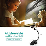 TopElek Book Light, LED Reading Light with 9-Level Warm/Cool White Brightness, 60hours Reading, USB Rechargeable, Eye Protection Lamp with Power Indicator