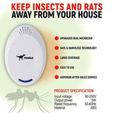 Ultrasonic Pest Repeller | Ultrasonic & Ultrasound Pest Repellent - Pest Reject - Set of 4 Electronic Pest Control - Plug in Home Indoor Repeller - Get Rid of Mosquitos, Insects, Rodents, Ants, Rats