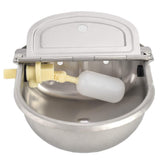 HiCamer Automatic Cow Drinking Water Bowl Dispenser 304 Stainless Steel Farm Livestock Animals Waterer for Pigs Horse Cattle Goat Sheep Dog with 2 Float Ball Valves