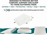Xtreme Comforts 7" Memory Foam Bed Wedge Pillow, Hypoallergenic Breathable, Washable Bamboo Cover, Elevated Support Cushion, Acid Reflux, Lower Back Pain, Heartburn, Snoring, Allergies, Post Nasal