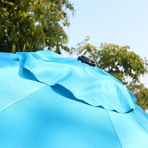 Sunnyglade 9ft Patio Umbrella Replacement Canopy Market Umbrella Top Outdoor Umbrella Canopy with 8 Ribs (Black and White)