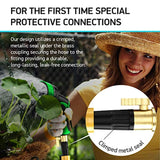 [New 2018] Expandable Garden Hose 50Ft Extra Strong – Brass Connectors with Protectors 100% No-Rust & Leak, 9-Way Spray Nozzle - Best Water Hose for Pocket Use - 100% Flexible Expanding up to 50 ft