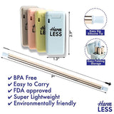 HarmLESS Reusable Folding Metal Drinking Straw with Case and Cleaner | Premium Eco-friendly Collapsible Stainless Steel Straw | Multiple colours available