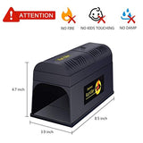 Electronic Rat Trap - Zaker Powerful High Voltage Automatic Rat Zapper, Indoor/Outdoor Rat Catcher, Efficient, Safe and Clean, Animal Trap to Get Rid of Rats and Mice, Squirrels and Rodents