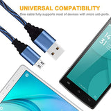 Micro USB Cable, USB to Micro USB Android Charger Cord, High Speed Charging Cable for Android Smartphones, Tablets, MP3, XBOX, PS4 and More 3Pack 6ft (Navy Blue)