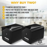 Hidden Spy Camera | 2 Pack | 1080P Full HD |Has Motion Detection | Loop Recording | Free Flash Transfer Stick Protection Surveillance Your Home Office by House Informants