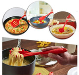 Silicone Heat Resistant Kitchen Cooking Utensil 10 Piece Cooking Set Non-Stick Kitchen Tools (Red)