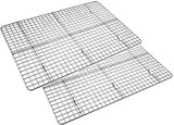 Miligore Cooling Racks for Baking - Baking Rack Twin Set. Stainless Steel Oven and Dishwasher Safe Wire Cooling Rack. Fits Half Sheet Cookie Pan- set of 2