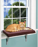 Foam Cushion Deluxe Kitty Window Perch With Fleece Cover