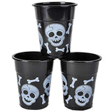 50 "Happy Halloween" Disposable cups, Party Supplies Tableware, Blake and White, Grate party favor, By 4E’s Novelty,