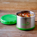 LunchBots Thermal 16 oz. All Stainless Steel Interior - Insulated Food Container Stays Warm for up to 5 Hours or Cold for 10 Hours - Leak Proof Soup Jar for Portable Convenience - Lime Green