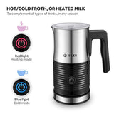 Milk Frother, iSiLER Electric Milk Frother, 130ml(4.5OZ) Automatic Hot Cold Milk Frother, 300ml(10.5OZ) Milk Heater with Non-Stick Coating Copper Thermostat for Coffee, Hot Chocolate, Creamermer