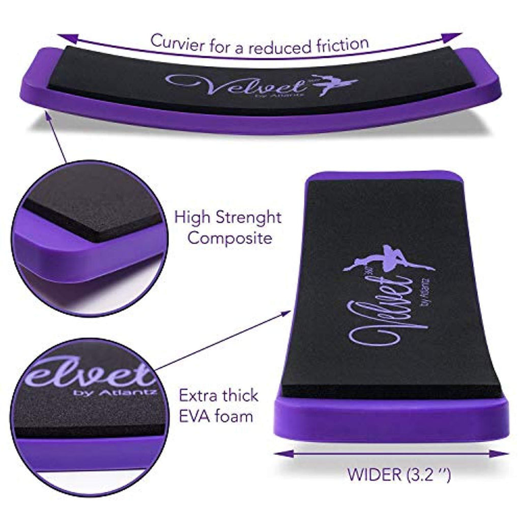 Turning Board for Dancers - Original Velvet360. Improve Your Turn and Spin with this Ballet and Dance Board. Printed Instructions Manual for Better Turns, Box and Velvet Bag Included