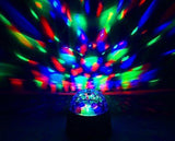 Rotating Crystal Ball LED Light Dome Battery-Operated 3.5" inch Party Event Stage Effects Lighting by Opard