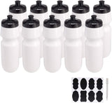Belinlen 10 Pack 27 oz Sports Water Bottles Sports and Fitness Squeeze Water Bottles BPA Free Come with 16 pcs Chalk Labels, 1 Pen