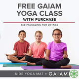 Gaiam Kids Yoga Mat Exercise Mat, Yoga for Kids with Fun Prints - Playtime for Babies, Active & Calm Toddlers and Young Children (60" L x 24" W x 3mm Thick)
