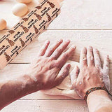 Embossed Wooden Rolling Pins Engraved Embossing Wood Roller Pin with Christmas Patterns for Baking Cookies by Unihoh
