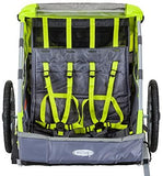Instep Quick-N-EZ Double Tow Behind Bike Trailer, Converts to Stroller/Jogger
