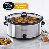Crockpot Oval Manual Slow Cooker, 8 quart, Stainless Steel (SCV800-S)
