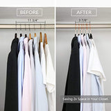 MIZGI Premium Velvet Hangers (Pack of 50) Heavyduty - Non Slip - Velvet Suit Hangers Black - Copper/Rose Gold Hooks,Space Saving Clothes Hangers