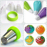 Russian Piping Tips Cake Decorating Supplies Cakes of Eden Kit Flower Frosting tips Set 12 Icing Nozzles 2 Couplers 2 Leaf Tips 1 Silicone Bag 10 Pastry Baking Bags