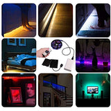 Battery Powered LED Strip Lights, Leimaq Led strip lights Battery Operated USB Powered TV Backlight Led Light Strip With RF Remote Waterproof Led Tape Light Multi Color Changing RGB SMD 5050 Rope Ligh