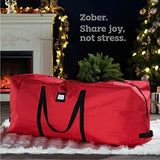 Premium Large Christmas Tree Storage Bag - Fits Up to 9 ft. Tall Artificial Disassembled Trees, Durable Handles & Sleek Dual Zipper by ZOBER