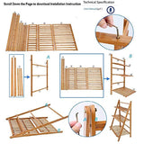 Ogori Bamboo Wood Ladder Plant Stand 3-Tier Foldable Organizer Flower Display Shelf Rack for Home Patio Lawn Garden Balcony Holder
