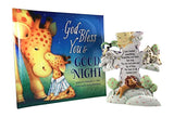 Baby Gift Set, Christening, Baptism, Baby Shower Gift - Includes God Created Everything Night Light and God Bless You and Good Night Book