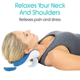 Vive Neck Support Relaxer - Shoulder Chiropractic Pillow - Cervical Spine Relieve, Neckbone Muscle Tension Reliever - Pressure Relief, Stiff Chronic Pain, Disc Alignment