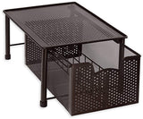 Simple Houseware Stackable Cabinet Basket Drawer Organizer, Bronze