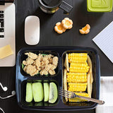 Enther 20 Pack 3 Compartment Meal Prep Containers with Lids,Food Storage Bento, BPA Free,Reusable Lunch Box,Microwave/Dishwasher/Freezer Safe,Portion Control,New Version,36oz