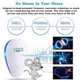 Ultrasonic Pest Repeller Electronic Pest Control Repellent Reject Plug in for Insect, Mouse, Rats, Spiders, Fleas, Roaches, Bed Bugs, Mosquitoes, Eco-Friendly, Human & Pet Safe(4 Packs)