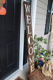 SmithFarmCo Wooden Welcome Sign for Home Front Porch Sign/Front Door Sign: Rustic Wood