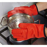 Chefaith Silicone Kitchen Gloves [Barbecue Shredding Smoker Meat Gloves] for Cooking, Baking, BBQ, Grilling [Free Pot Holder as Bonus]- Heat Resistant (Up to 480°F) Oven Mitts, Best Protection Ever