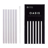 OASIS Premium Straight Glass Straws Set - 6 Pack, 9" x 10mm