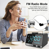 SAPE Alarm Clock for Bedrooms with Dual Alarm, Snooze, Bluetooth Speaker, FM Radio, AUX TF Card Play, Dual USB Charger Port, Temperature Function