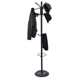 Tangkula 72" Metal Coat Hat Tree Stand with Umbrella Holder Coat Hanger Home Decor
