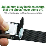 Blissun Lawn Aerator Shoes, 4 Aluminum Alloy Buckles Spiked Aerating Lawn Sandals, 26 Nails for Aerating Your Lawn or Yard, 4 Adjustable Straps Universal Size