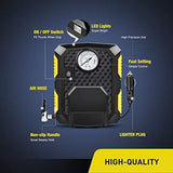 Nilight 50028R Black/Yellow 12V DC 150 PSI Air Compressor Pump Portable Digital Auto Tire Car, Truck, Bicycle, RV and Other Inflatables, 2 Years Warranty